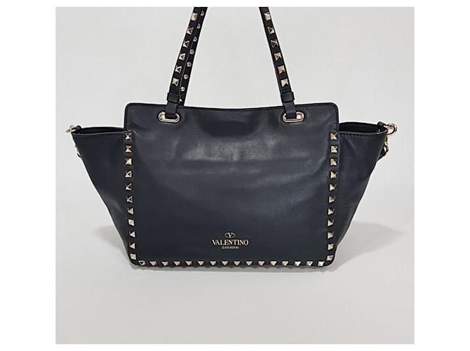 Valentino Borsa a Tracolla Rockstud Tote Nero - vista 5