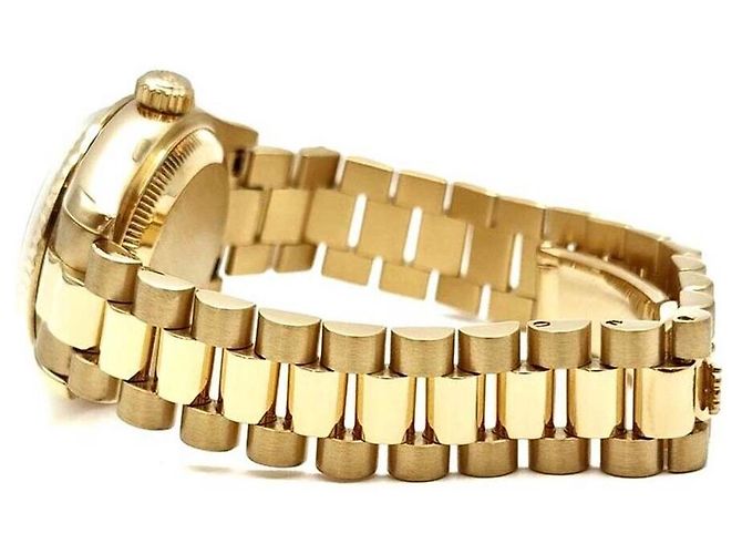 Rolex Datejust Gold Uhr mit Diamanten Gelb - Ansicht 2