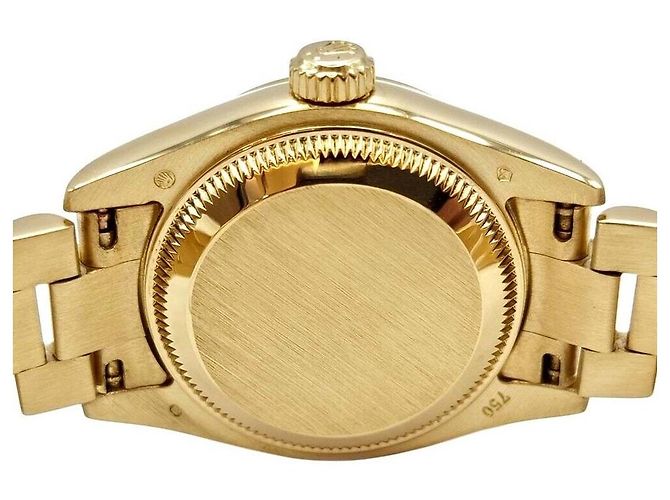 Rolex Datejust Gold Uhr mit Diamanten Gelb - Ansicht 5