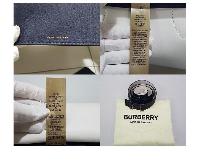 Burberry Große Leder-Gürteltasche Blau - Ansicht 10