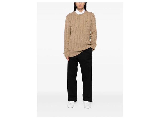 Ralph Lauren Zopfstrick mit Pony-Logo-Stickerei Braun - Ansicht 6