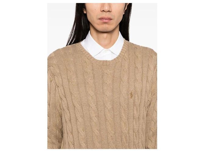 Ralph Lauren Zopfstrick mit Pony-Logo-Stickerei Braun - Ansicht 8