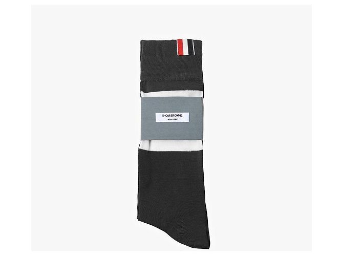 Thom Browne Calze a metà polpaccio a righe Nero - vista 2