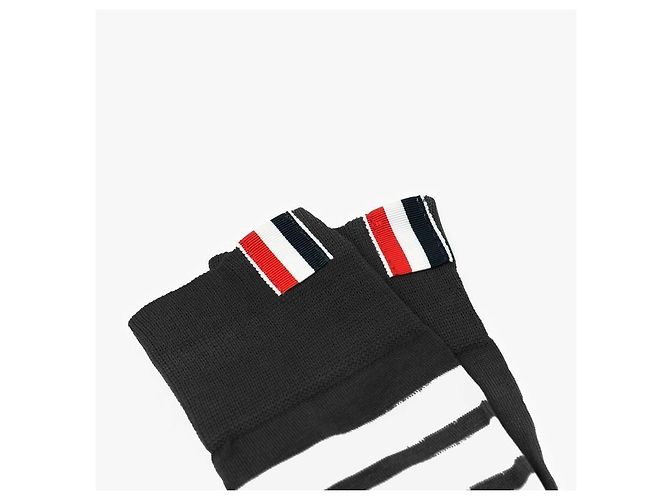 Thom Browne Calze a metà polpaccio a righe Nero - vista 7