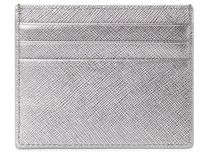 Prada Tarjetero Saffiano para mujer QHH Plata - vista 3