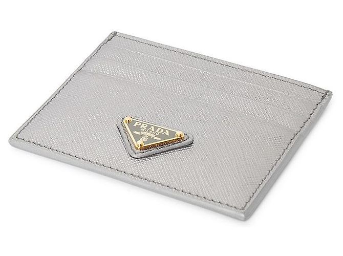 Prada Tarjetero Saffiano para mujer QHH Plata - vista 4