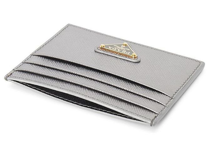 Prada Tarjetero Saffiano para mujer QHH Plata - vista 5
