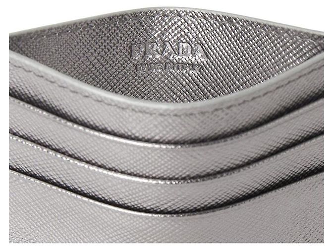 Prada Tarjetero Saffiano para mujer QHH Plata - vista 6