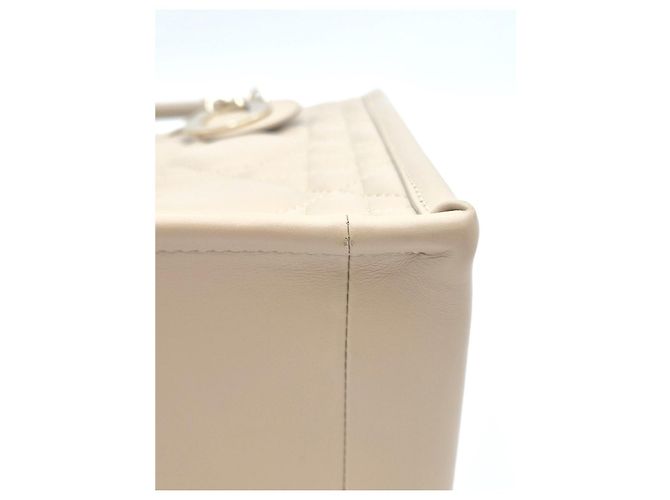 Dior Borsa Book Tote Small Cannage Powder Beige Marrone - vista 13