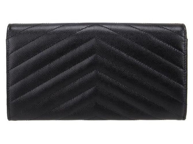 Saint Laurent Cartera larga con solapa Monogram Negro - vista 4