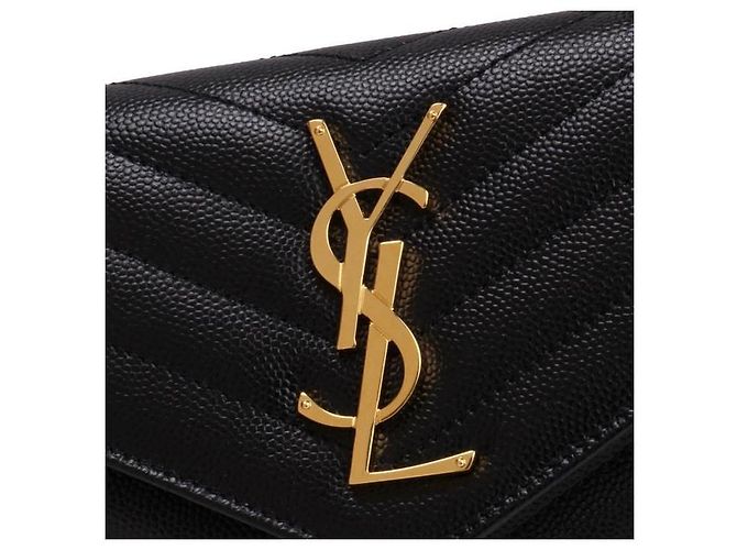 Saint Laurent Cartera larga con solapa Monogram Negro - vista 7