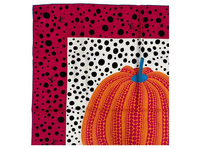 Sciarpa in seta multicolore Louis Vuitton x Yayoi Kusama - vista 3
