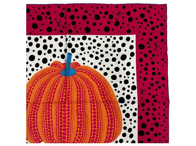 Sciarpa in seta multicolore Louis Vuitton x Yayoi Kusama - vista 4