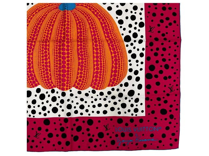 Sciarpa in seta multicolore Louis Vuitton x Yayoi Kusama - vista 5