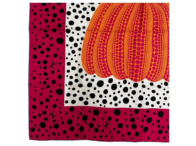 Sciarpa in seta multicolore Louis Vuitton x Yayoi Kusama - vista 6