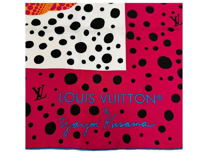 Sciarpa in seta multicolore Louis Vuitton x Yayoi Kusama - vista 7