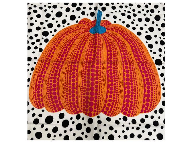 Sciarpa in seta multicolore Louis Vuitton x Yayoi Kusama - vista 8