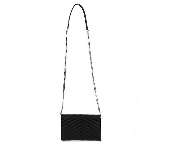 Saint Laurent Borsa a tracolla portafoglio con catena Cassandra Envelope Nero - vista 5