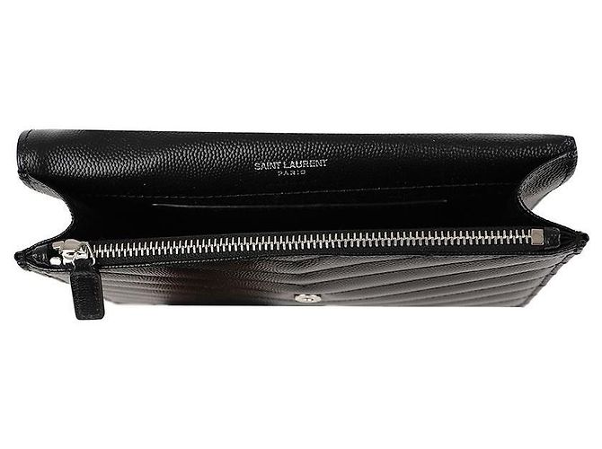 Saint Laurent Borsa a tracolla portafoglio con catena Cassandra Envelope Nero - vista 7
