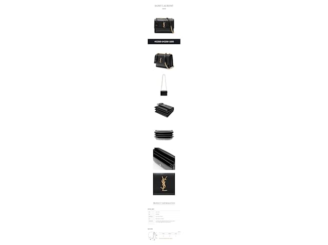 Saint Laurent Borsa a tracolla Monogram con catena Medium Nero - vista 2