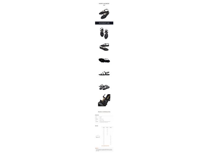 Saint Laurent Sandali bassi Monogram Cassandra Nero - vista 2