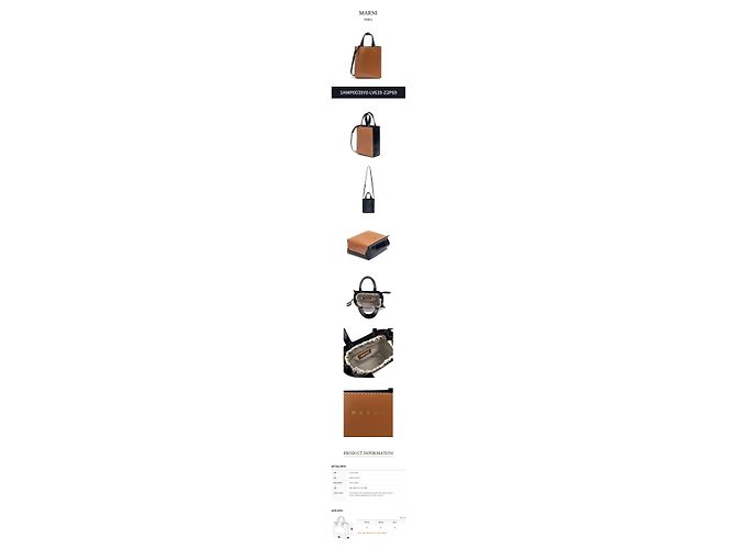 Marni Mini bolsa Musee em couro preto e castanho Marrom - vista 2