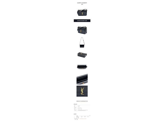 Saint Laurent Borsa a Tracolla in Pelle Medium Nero - vista 2