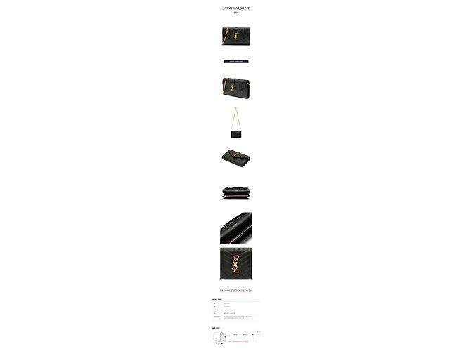 Saint Laurent Borsa a tracolla con catena Monogram Mix Matelassé Nero - vista 2