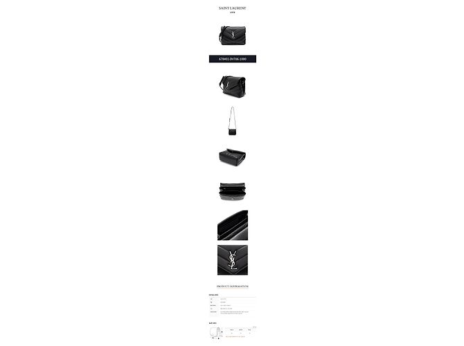 Saint Laurent Borsa a tracolla Monogram Loulou Toy Nero - vista 2