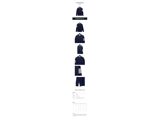 Thom Browne Milano-Stitch Pullover mit Rundhalsausschnitt aus Baumwolle in Navy Blau - Ansicht 2