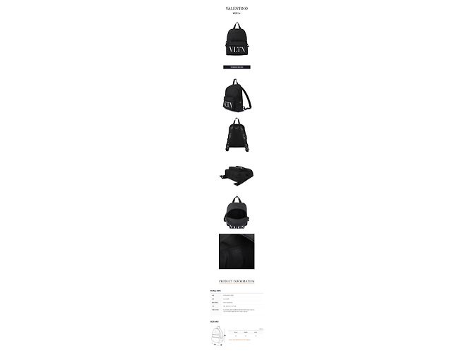 Valentino Zaino in nylon Nero - vista 2