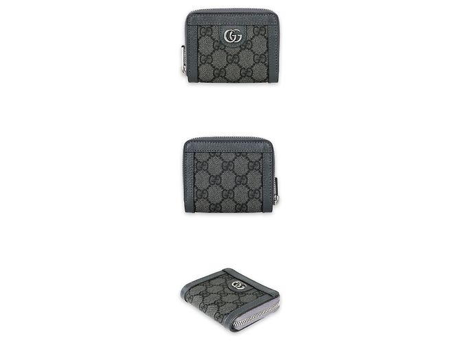 Gucci Portafoglio da uomo GG Supreme Ophidia (Gray) UULBN Marrone - vista 2