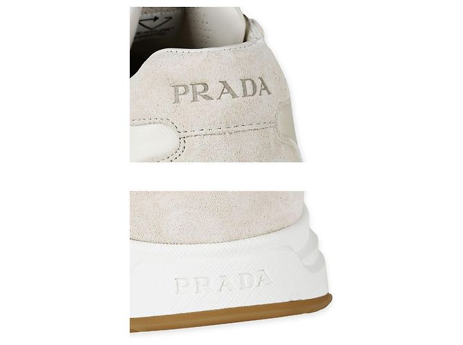 Prada Sneaker in nylon con inserti in camoscio da uomo - vista 6
