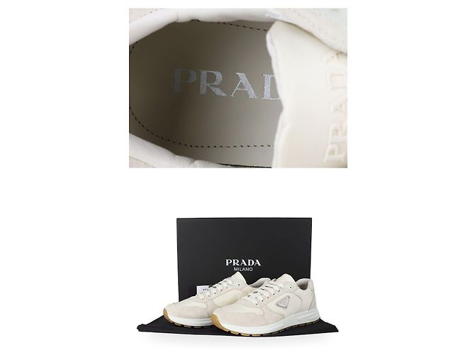 Prada Sneaker in nylon con inserti in camoscio da uomo - vista 7