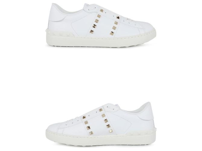 Valentino Sneakers Untitled Gold Stud da uomo (White) Bianco - vista 5