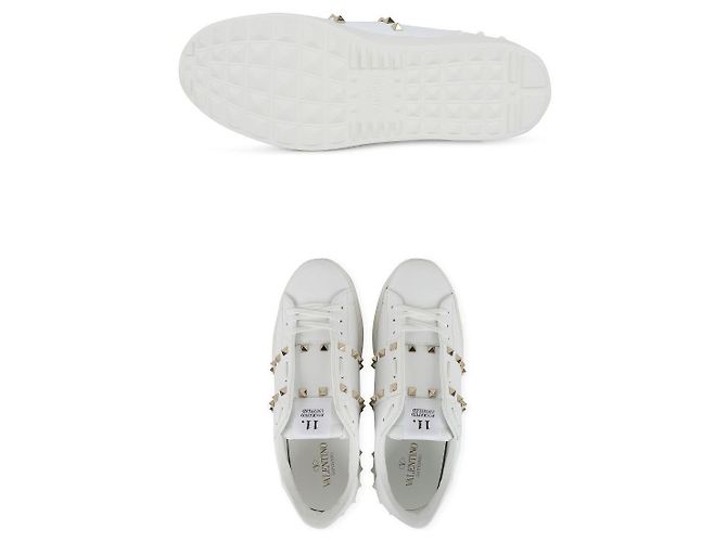 Valentino Sneakers Untitled Gold Stud da uomo (White) Bianco - vista 6