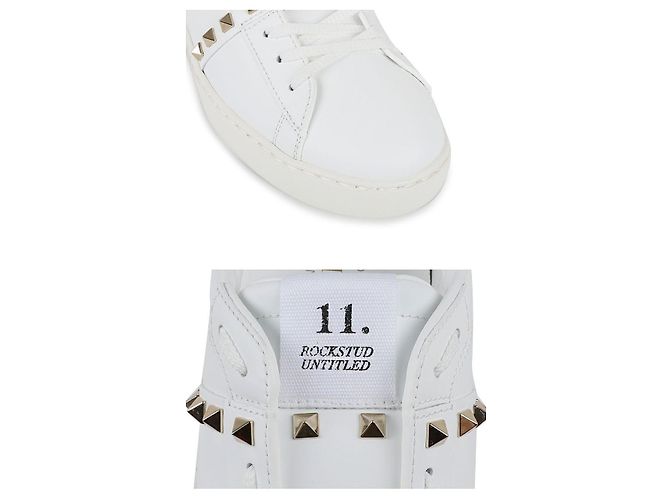 Valentino Sneakers Untitled Gold Stud da uomo (White) Bianco - vista 7