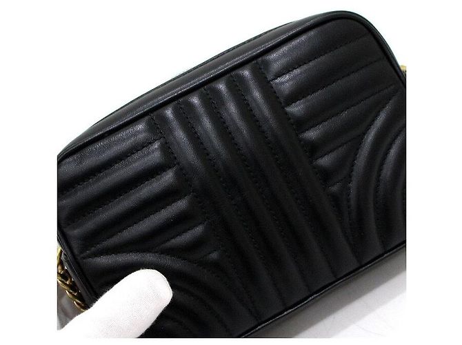 Prada Mini bolso bandolera Diagram de piel negra con logotipo Negro - vista 10
