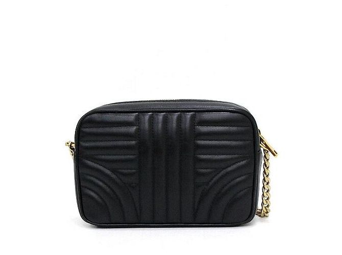 Prada Mini bolso bandolera Diagram de piel negra con logotipo Negro - vista 5