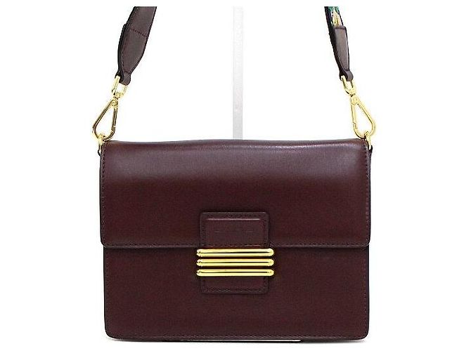 Etro Borsa a tracolla e crossbody in pelle bordeaux con tracolla ricamata - vista 2