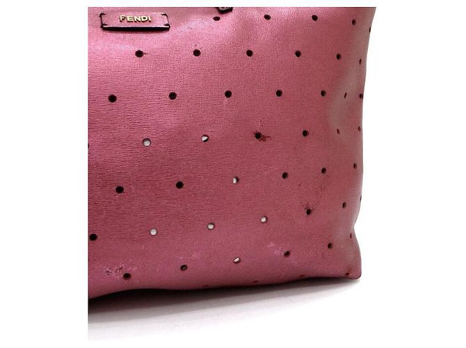 Fendi Borsa a Tracolla Shopper Performance Pink Metallic - vista 10