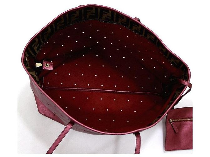 Fendi Borsa a Tracolla Shopper Performance Pink Metallic - vista 6