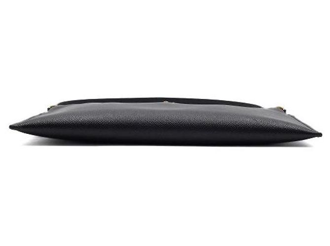 Prada Borsa a tracolla pouch Logo in Saffiano Nero - vista 7