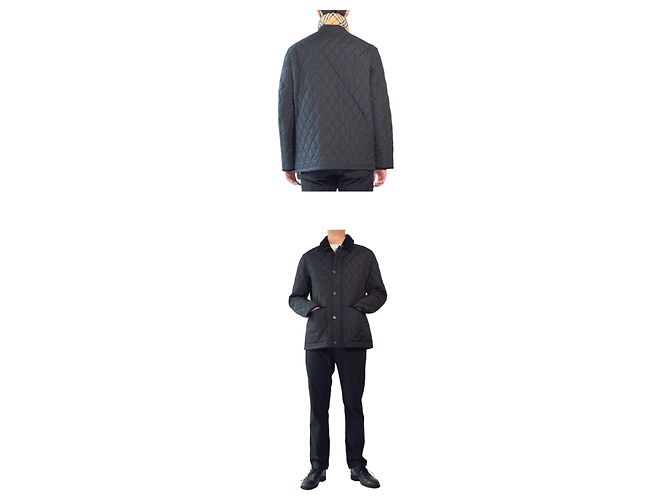 Burberry HADDINGTON Night Logo gesteppte Nylon-Halbjacke Schwarz - Ansicht 2