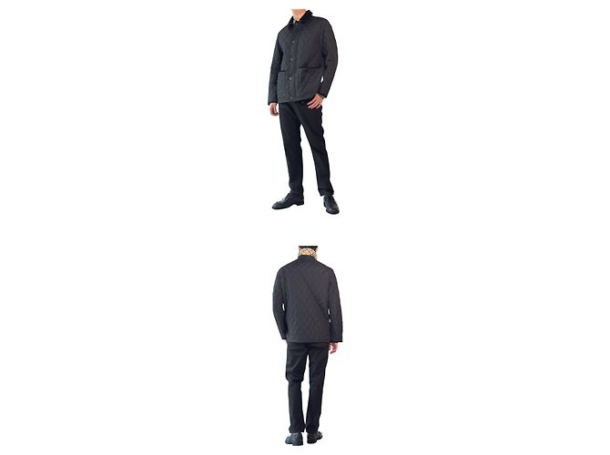 Burberry HADDINGTON Night Logo gesteppte Nylon-Halbjacke Schwarz - Ansicht 3