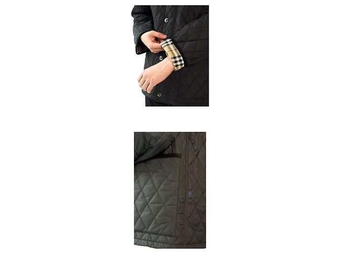 Burberry HADDINGTON Night Logo gesteppte Nylon-Halbjacke Schwarz - Ansicht 5