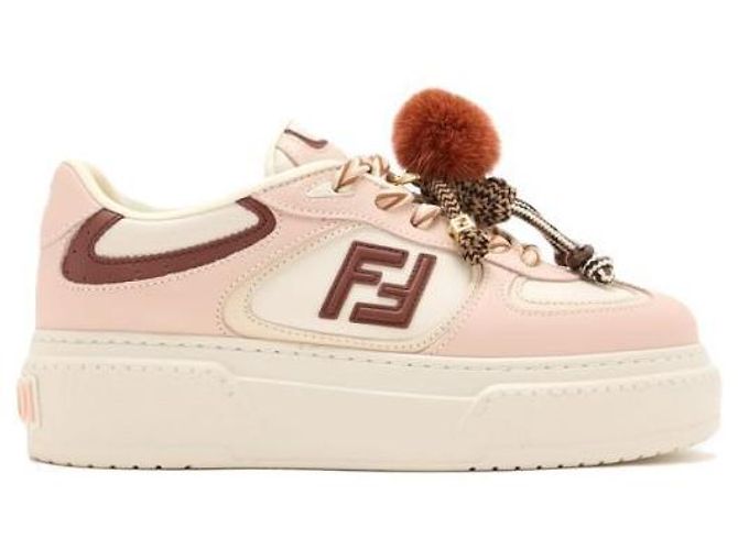 Fendi Zapatillas platform bajas de piel con charms - vista 3