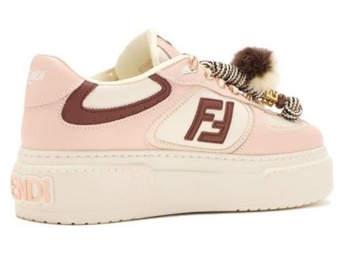 Fendi Zapatillas platform bajas de piel con charms - vista 5