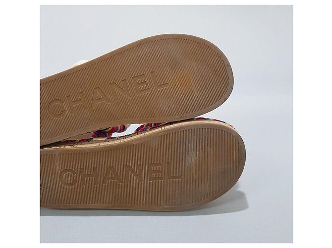 Chanel Sandali in corda con Velcro Argento - vista 8