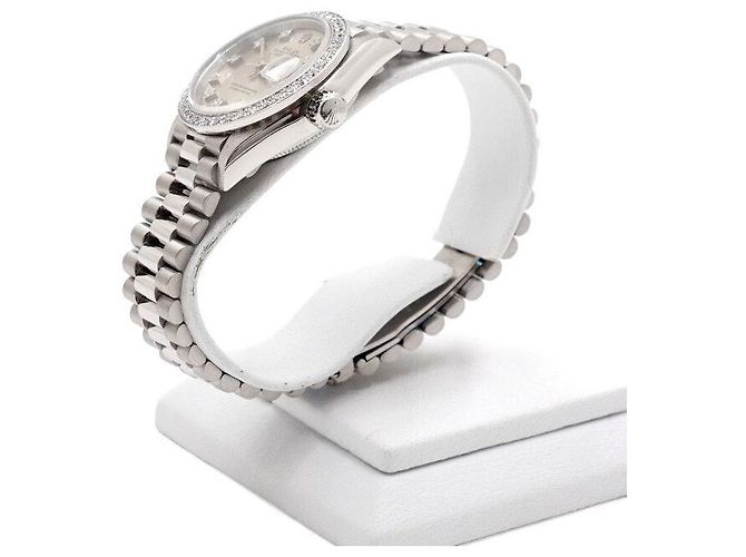 Rolex Original Diamond Datejust Damenuhr Silber - Ansicht 3
